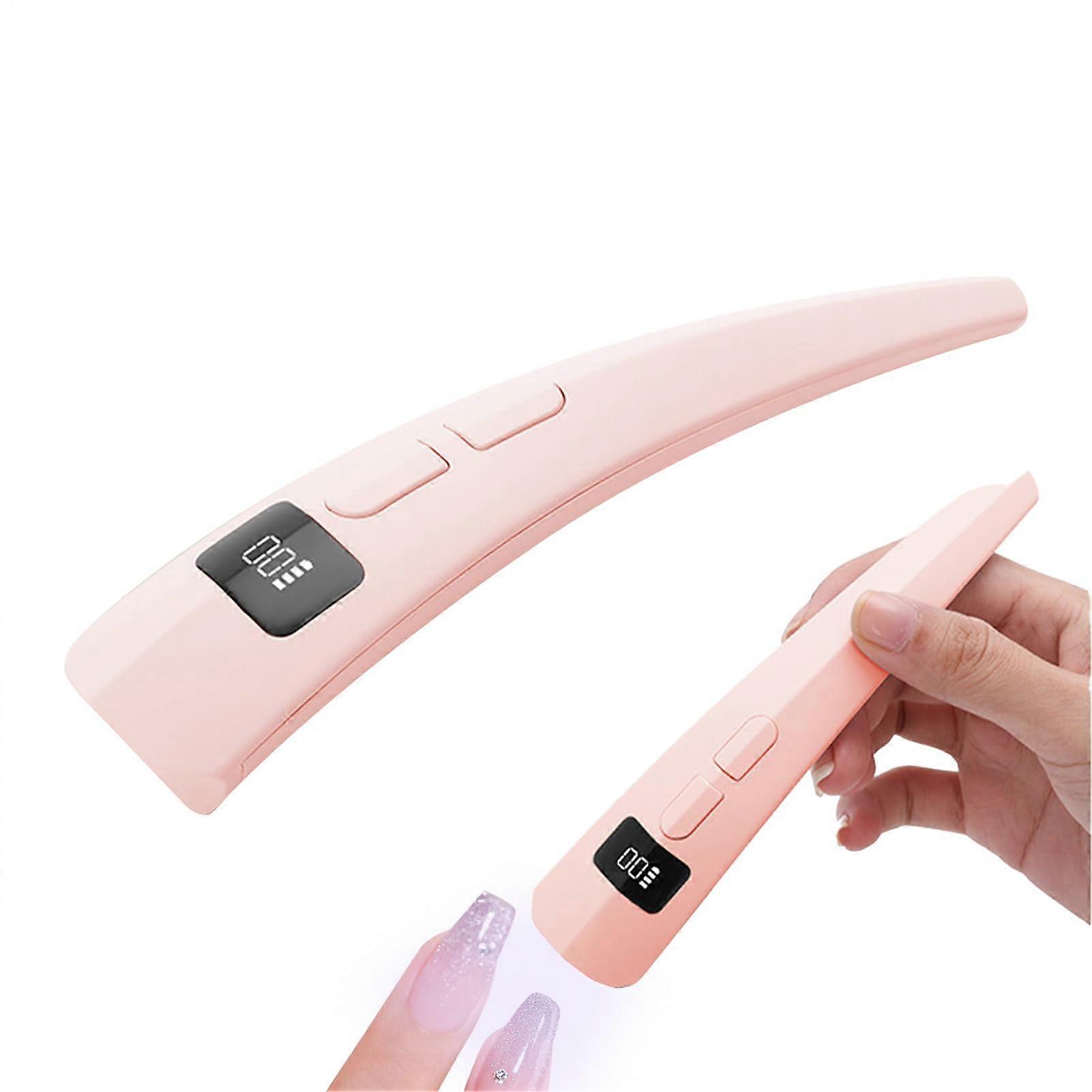 UV Light for Nails Portable Handheld Nail Lamp With LCD Display Pink For Home Use And Professional Pedicure Manicure