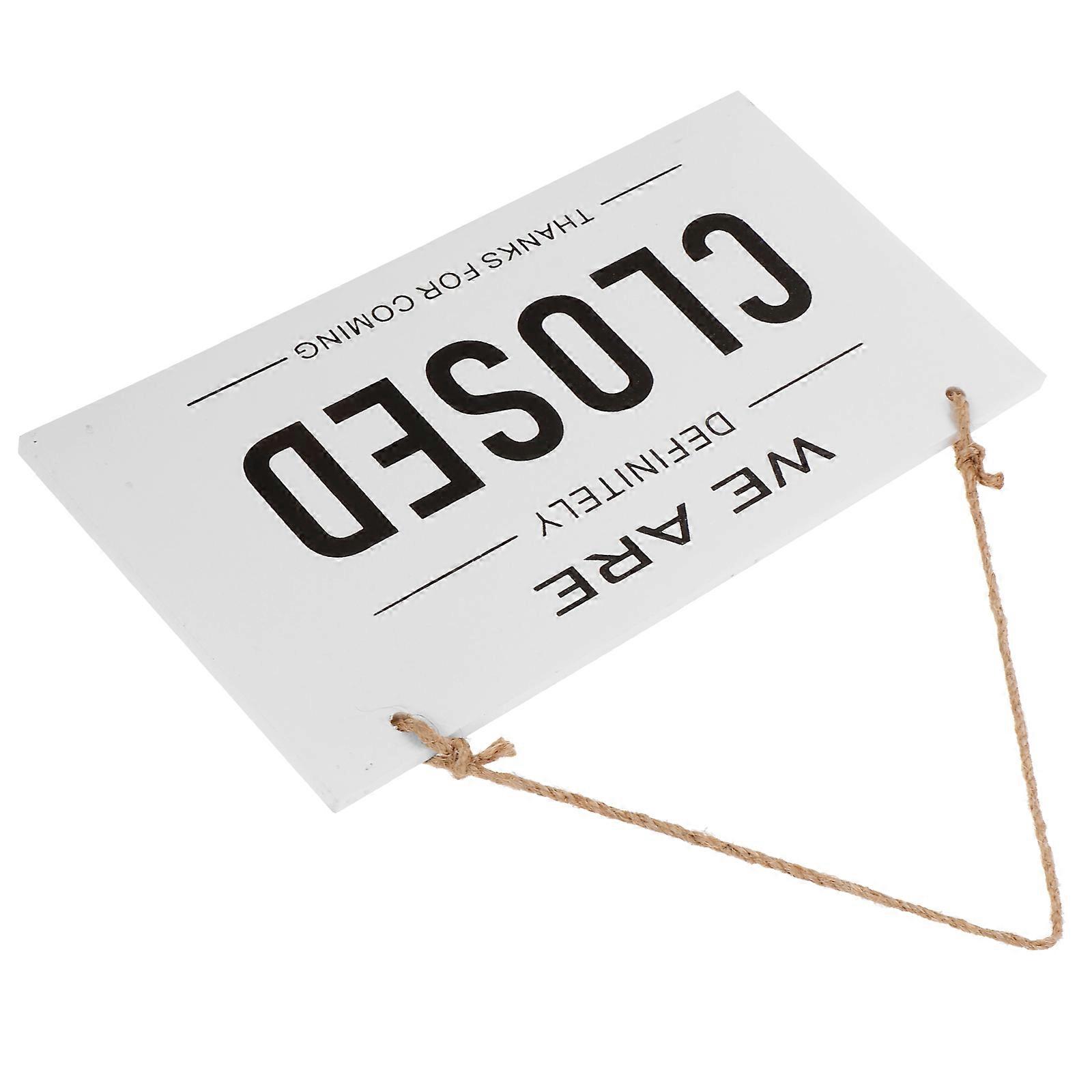 Open Closed Sign 2Pcs Store Decoration Business Storefront Visibility Enhancement Rectangle Simple Design