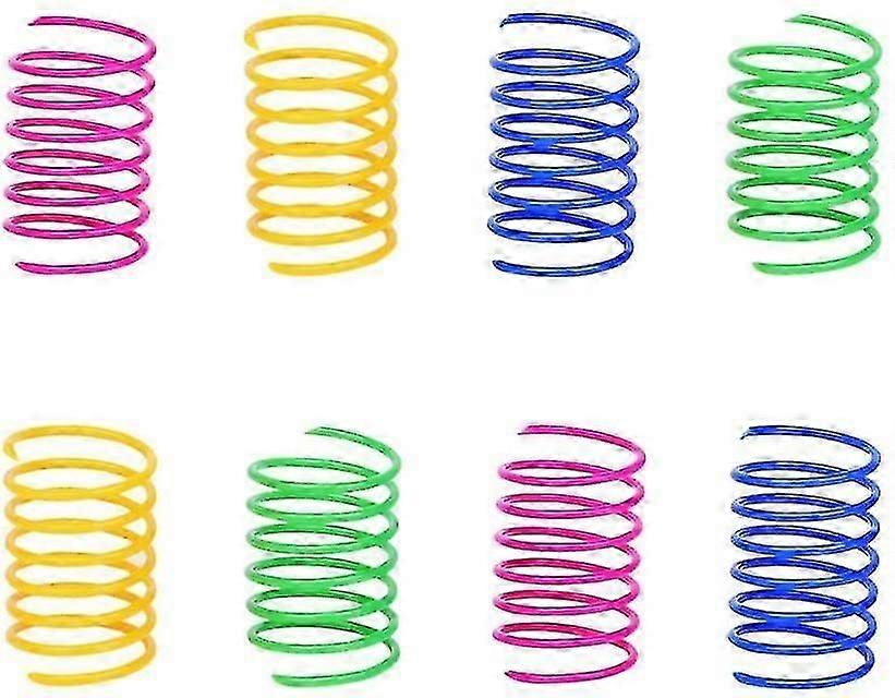 60-Pack Cat Spring Toys, Plastic Coil Spiral Springs for Kittens to Play and Exercise Safely