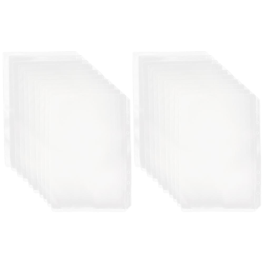 Portable Binder Inserts Practical File Protectors for Storage Use 80Pcs