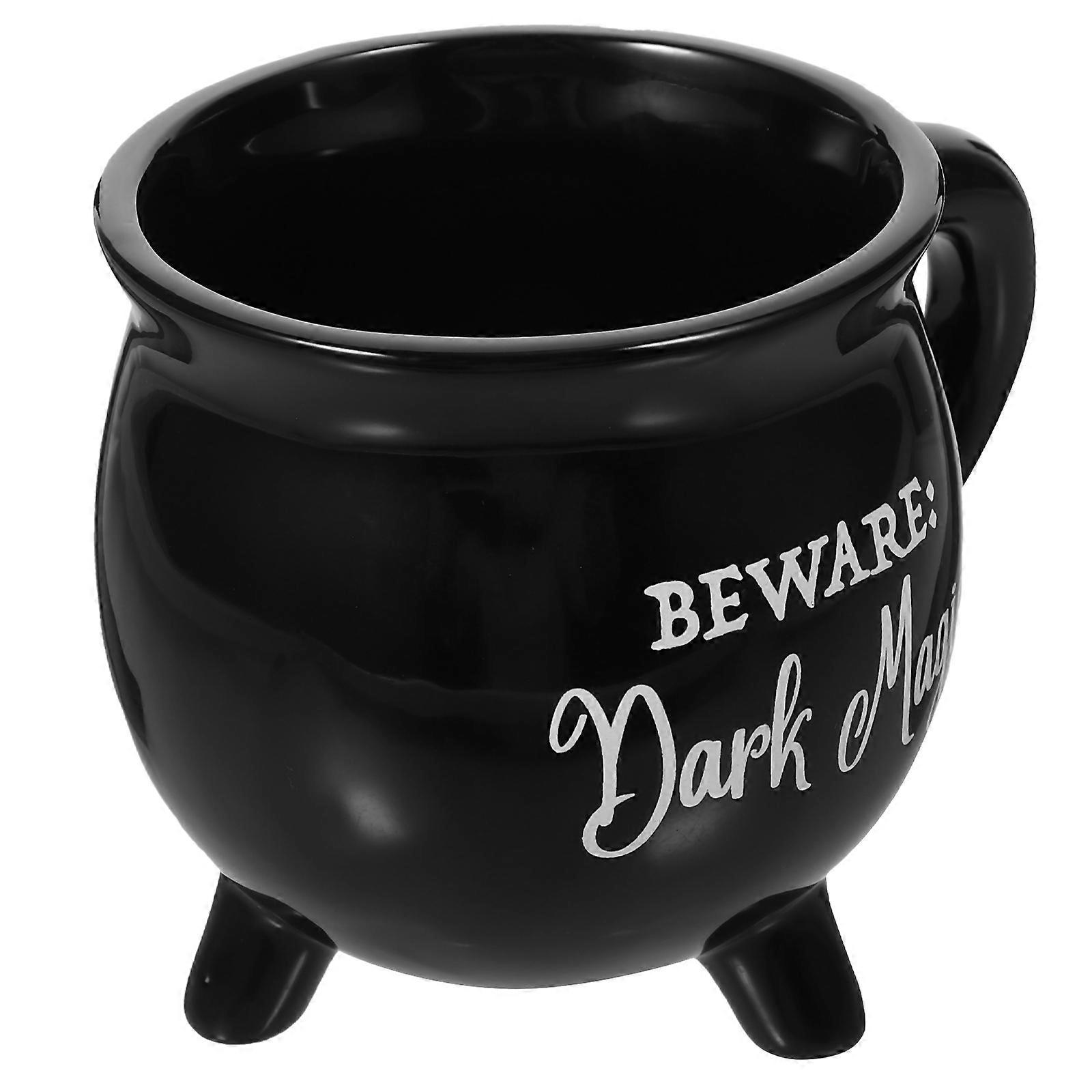 Ceramic Mug for Drinking Halloween 2Pcs Black Decorative Coffee Cup