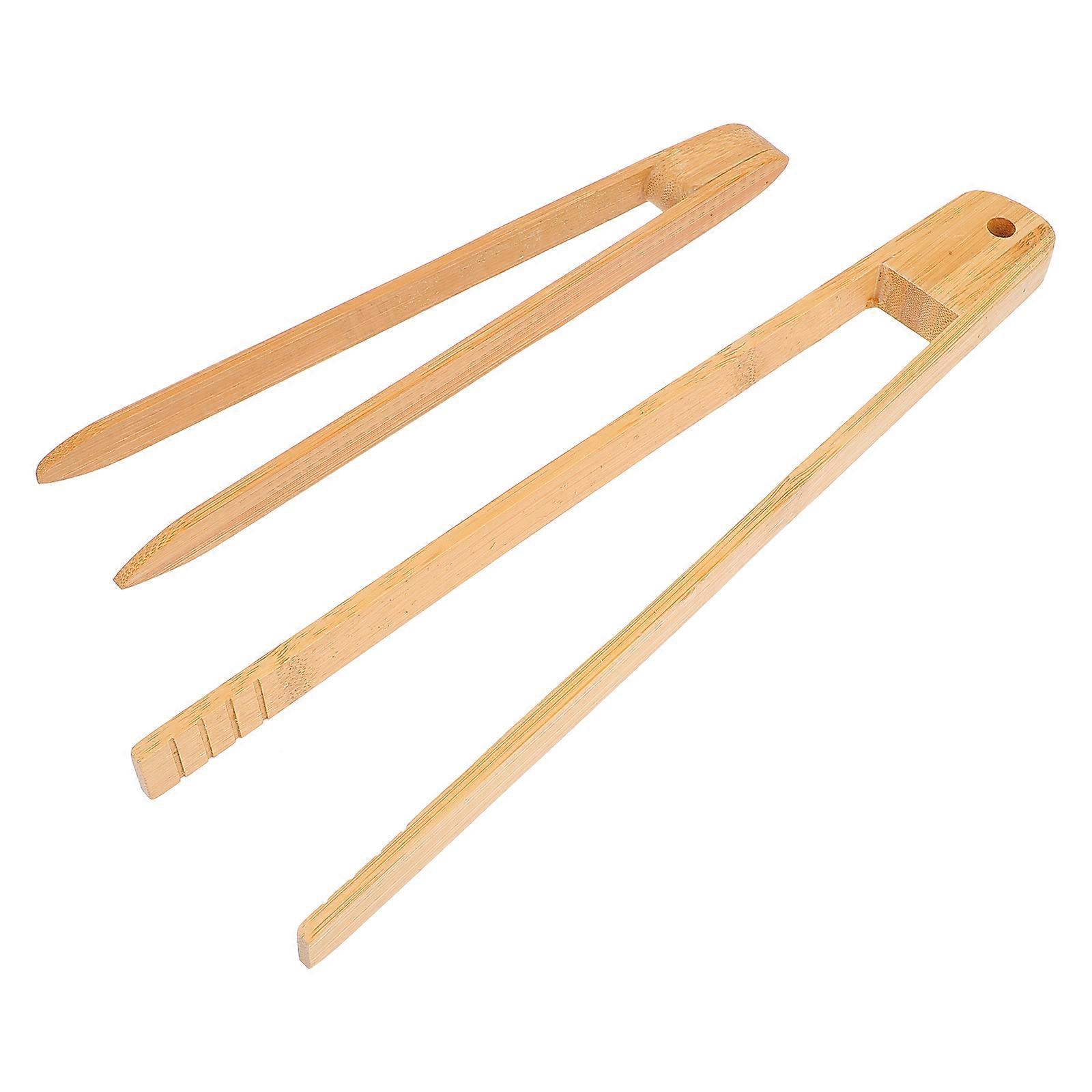 Toaster Tong Bamboo Clamp for Baking and Cooking 2Pcs