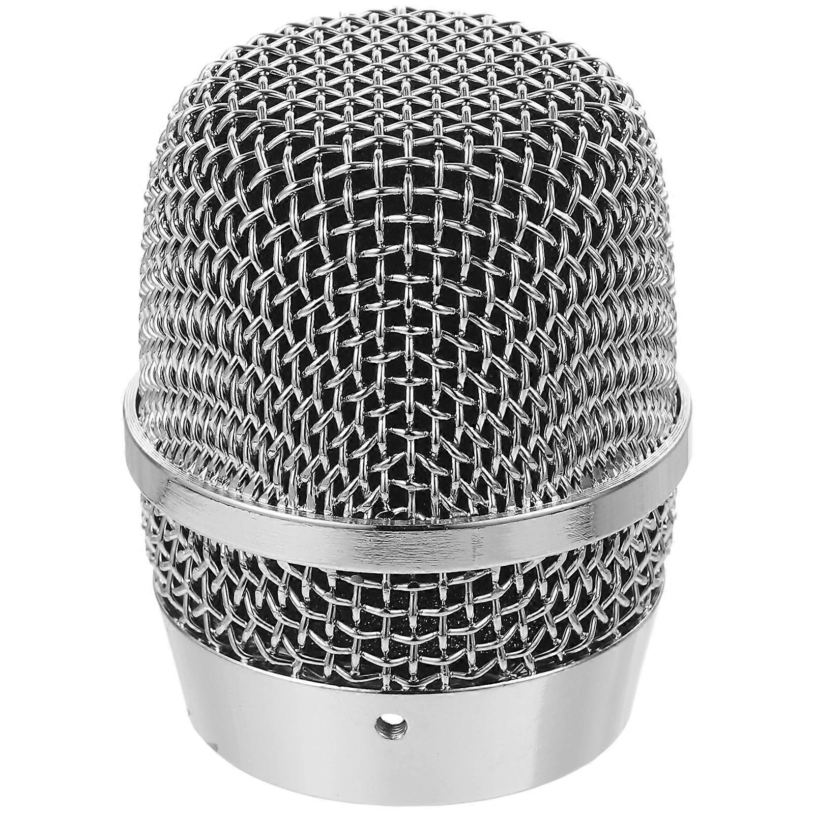 Wireless Microphone Grille Replacement Mesh Ball Parts For KTV Equipment 5Pcs With Silver Color And Durable Design