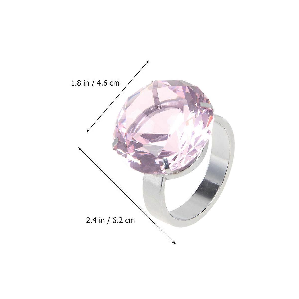 Pink Crystal Napkin Rings for Banquet 2Pcs Napkin Buckle