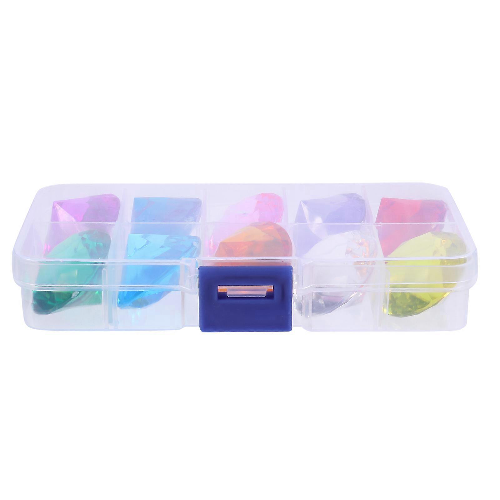 DIY Gems Props Acrylic Gems for Jewelry Making 30Pcs with Box
