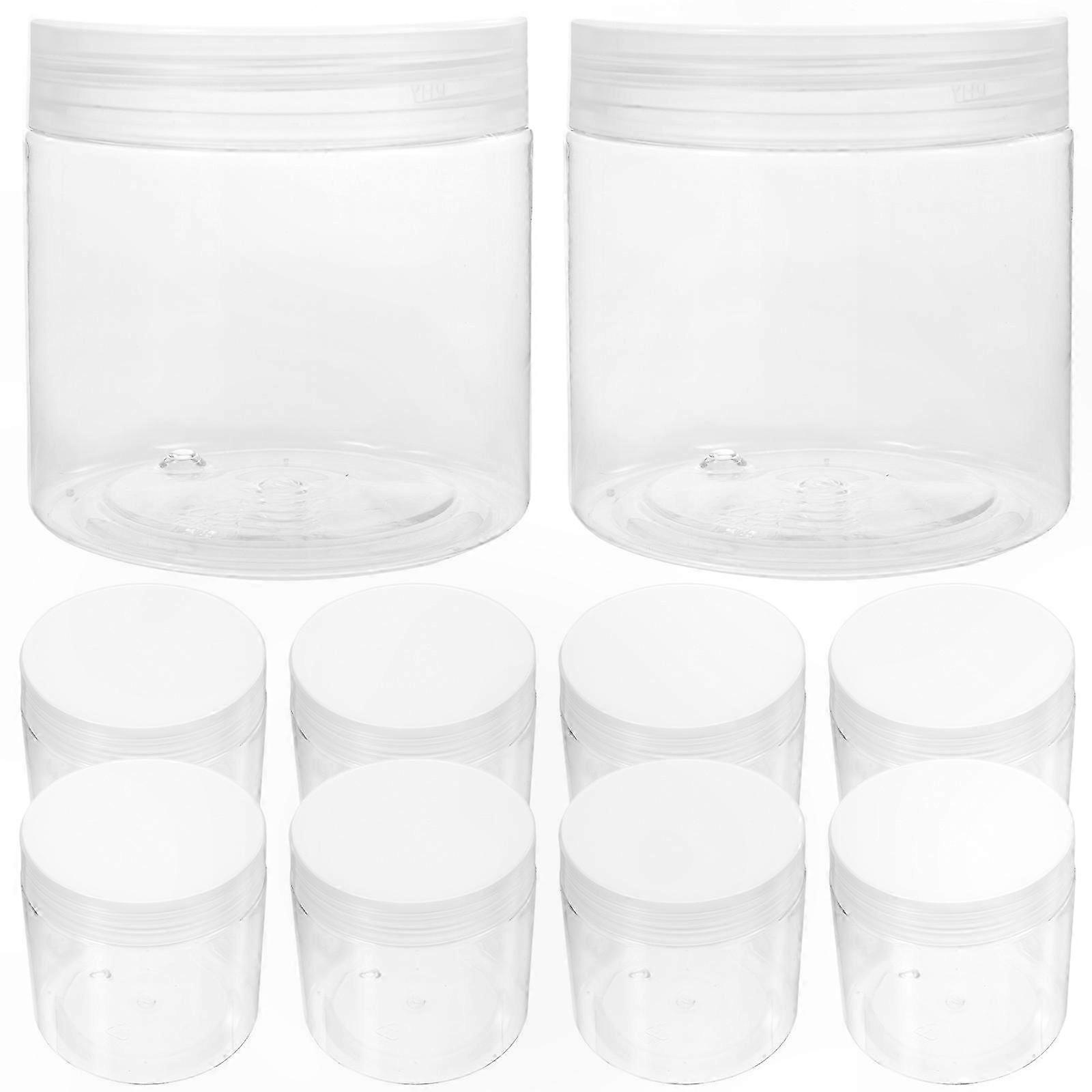 Clear Airtight Storage Containers with Lids for Candy 10-Pack Small Organizer Boxes