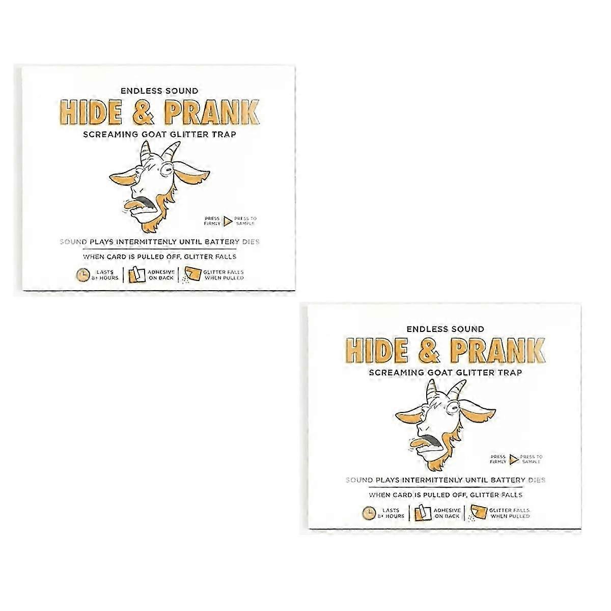 2025 2Pcs Intermittent Goat Glitter Trap Prank Goat Glitter Trap - 8 Hours of Intermittent Goat Bleating
