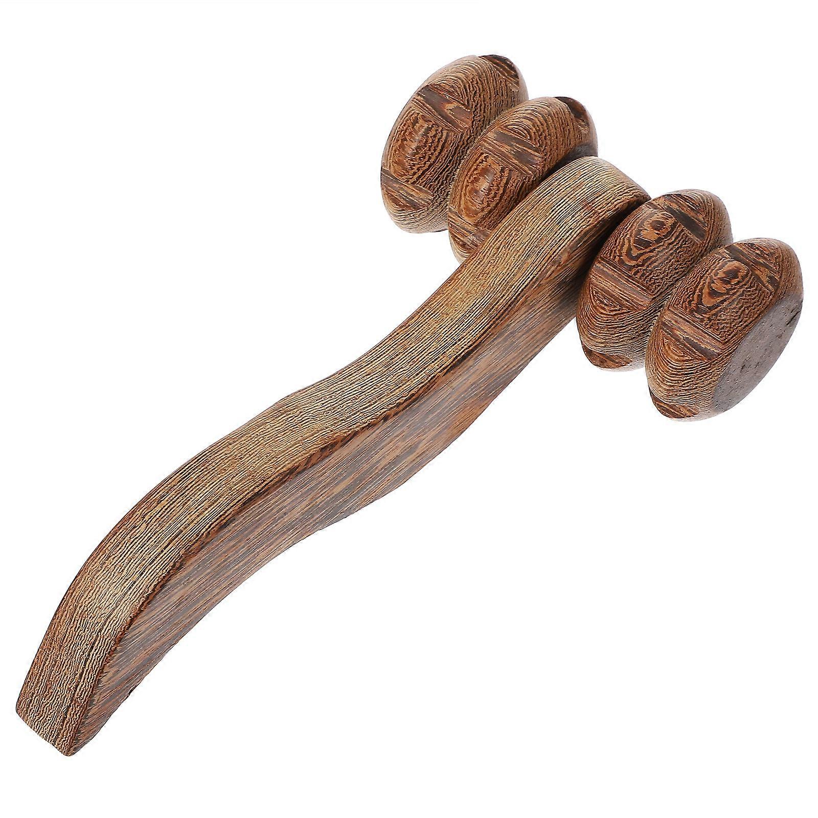 Muscle Massagers for Relief with Wooden Double Round Roller Set