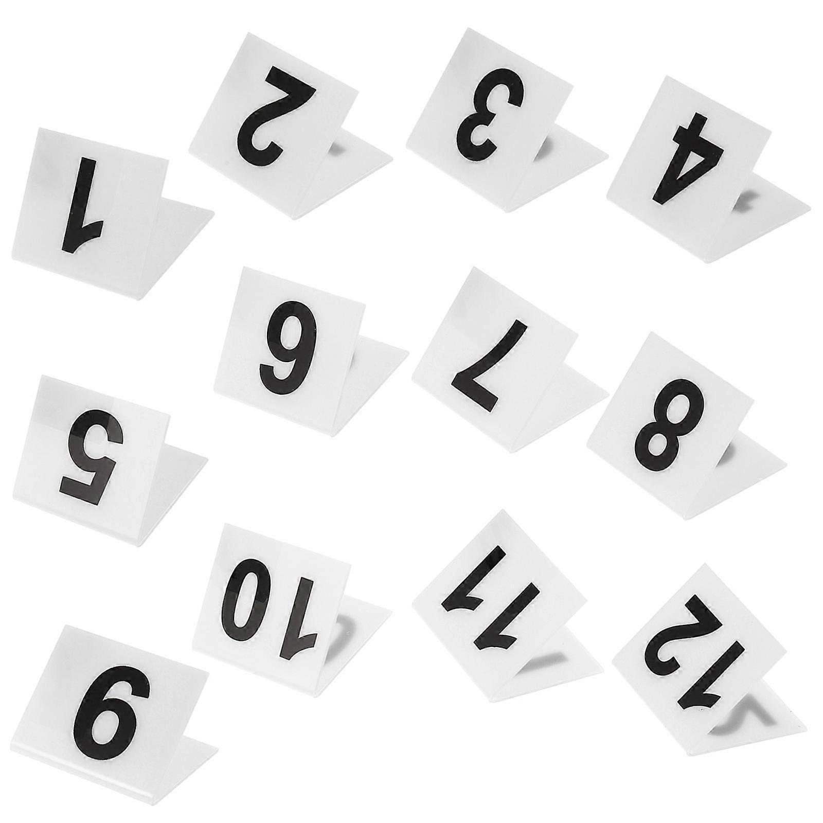 V-Shaped Number Markers 36 Pcs For Themed Parties Table Organization Props 6.30X5.50X0.20CM Multipurpose Use