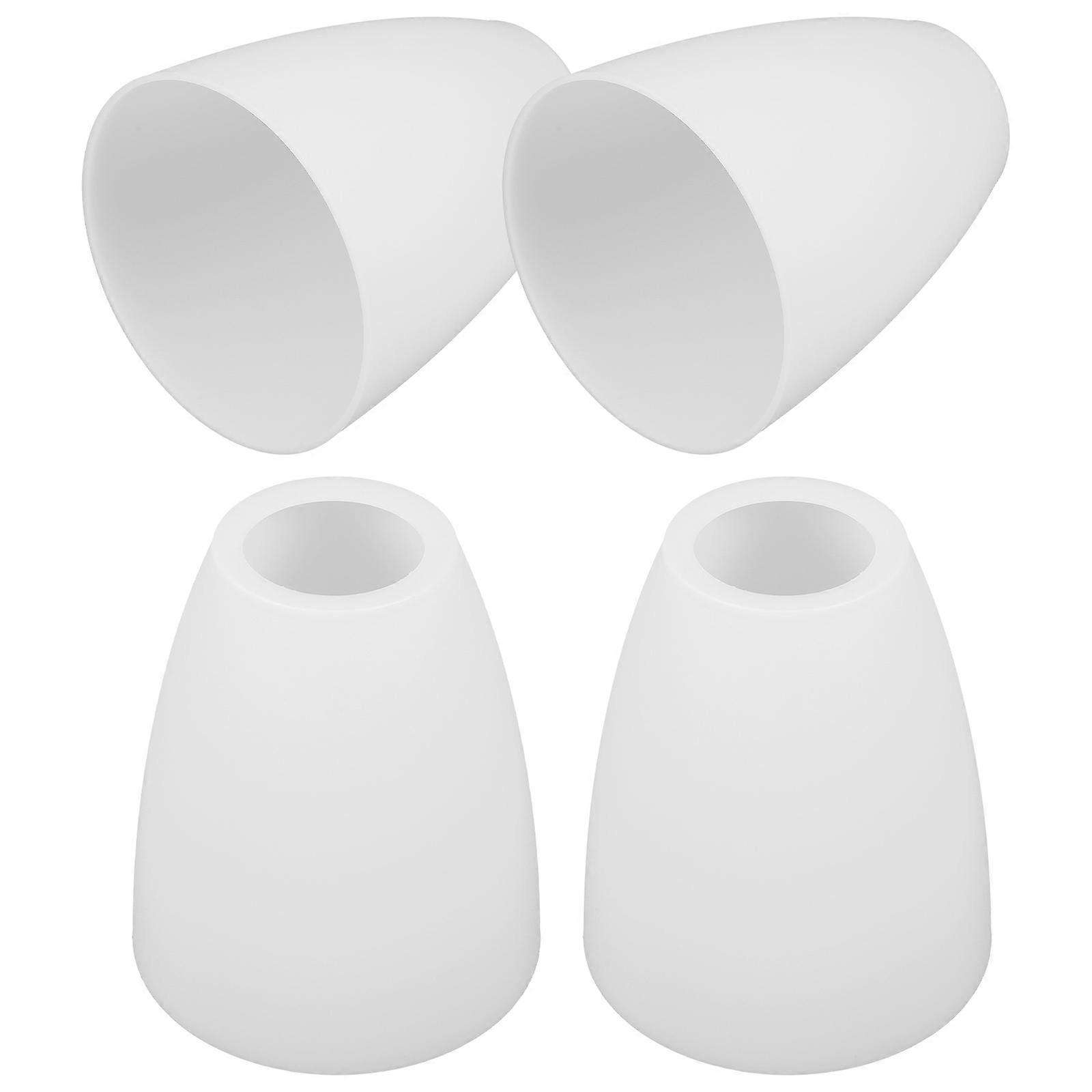 White Plastic Table Light Shade for Decoration 4Pcs Lampshade