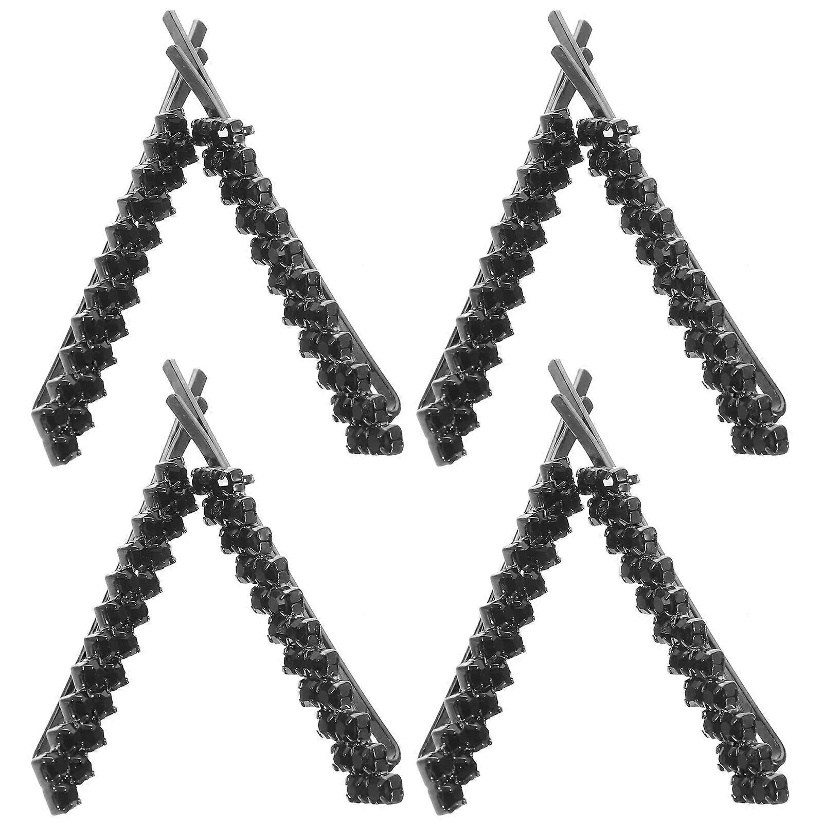 8Pcs Decorative Hair Styling Clips in Elegant Rectangular Design for Alloy