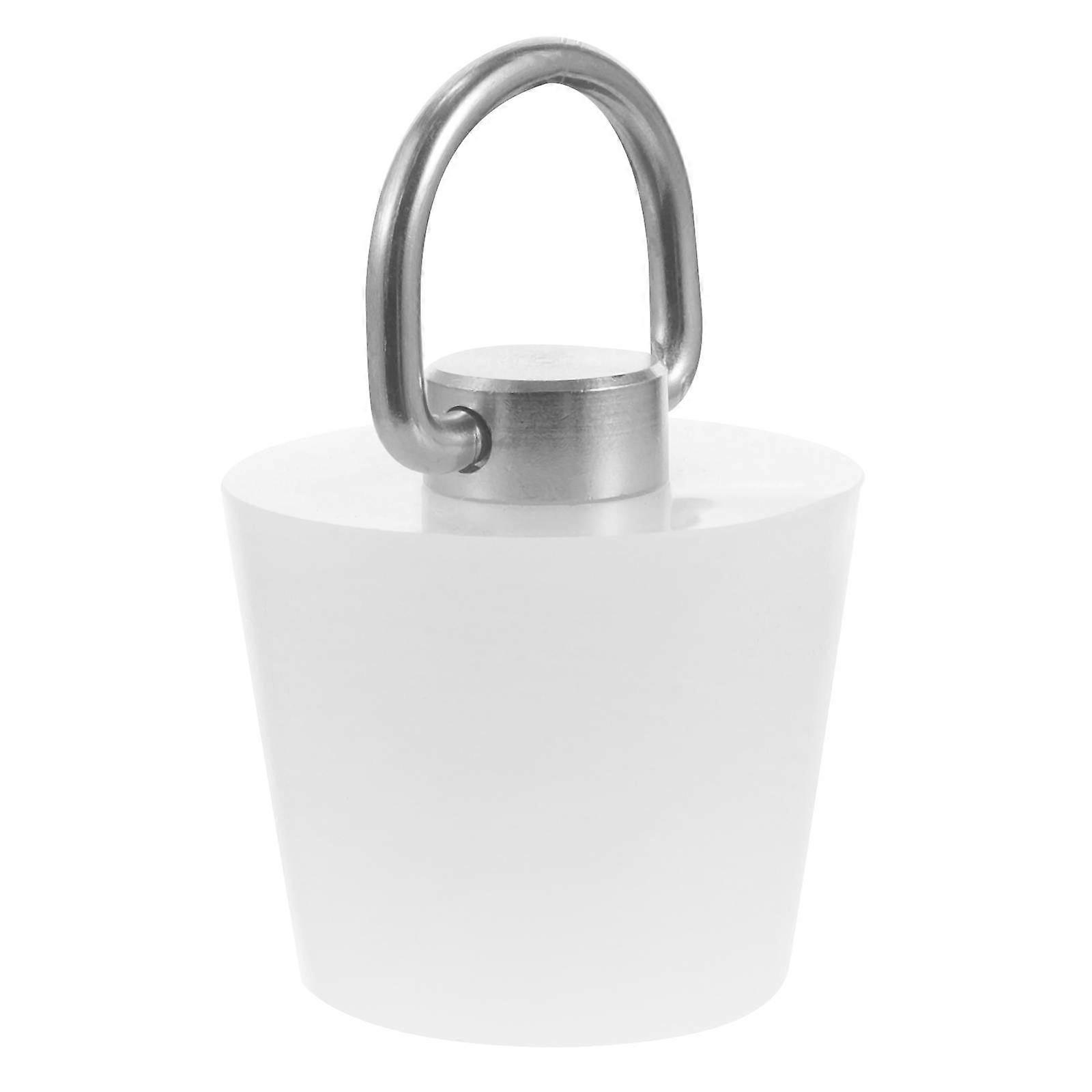 Bathroom Sink Stopper Silicone Drain Stopper 4Pcs with Pull Chain