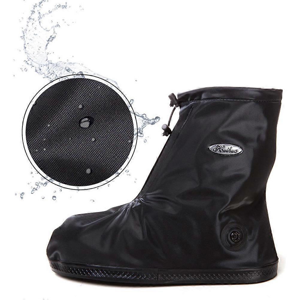 Thicken Boot Protector Black Pair with All-Weather Protection and Flexibility for Protecting Shoes