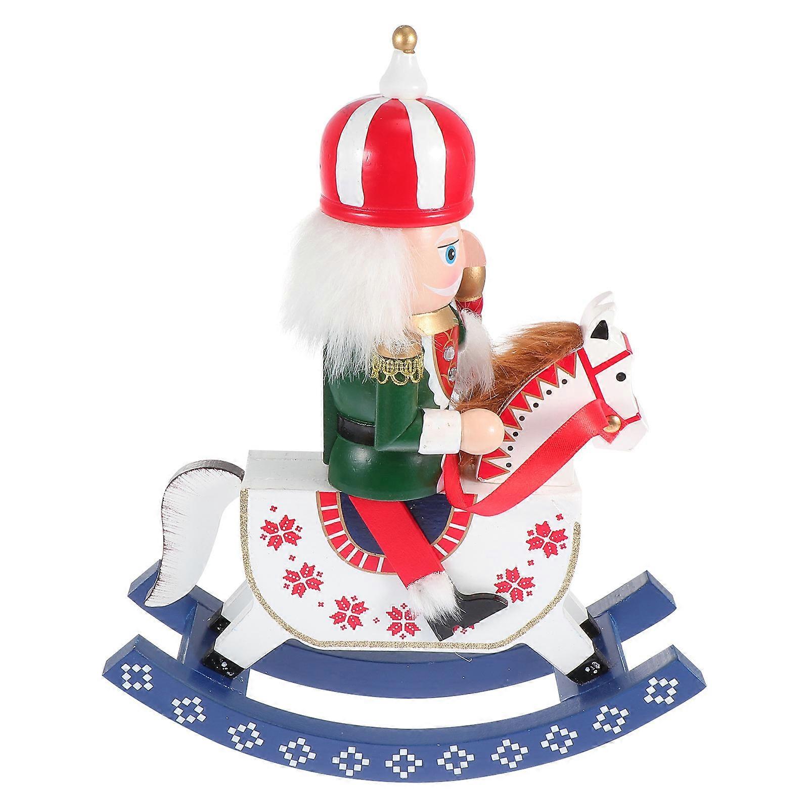 Nutcracker Soldier Model Lovely Desktop Ornament for Xmas 3Pcs Set