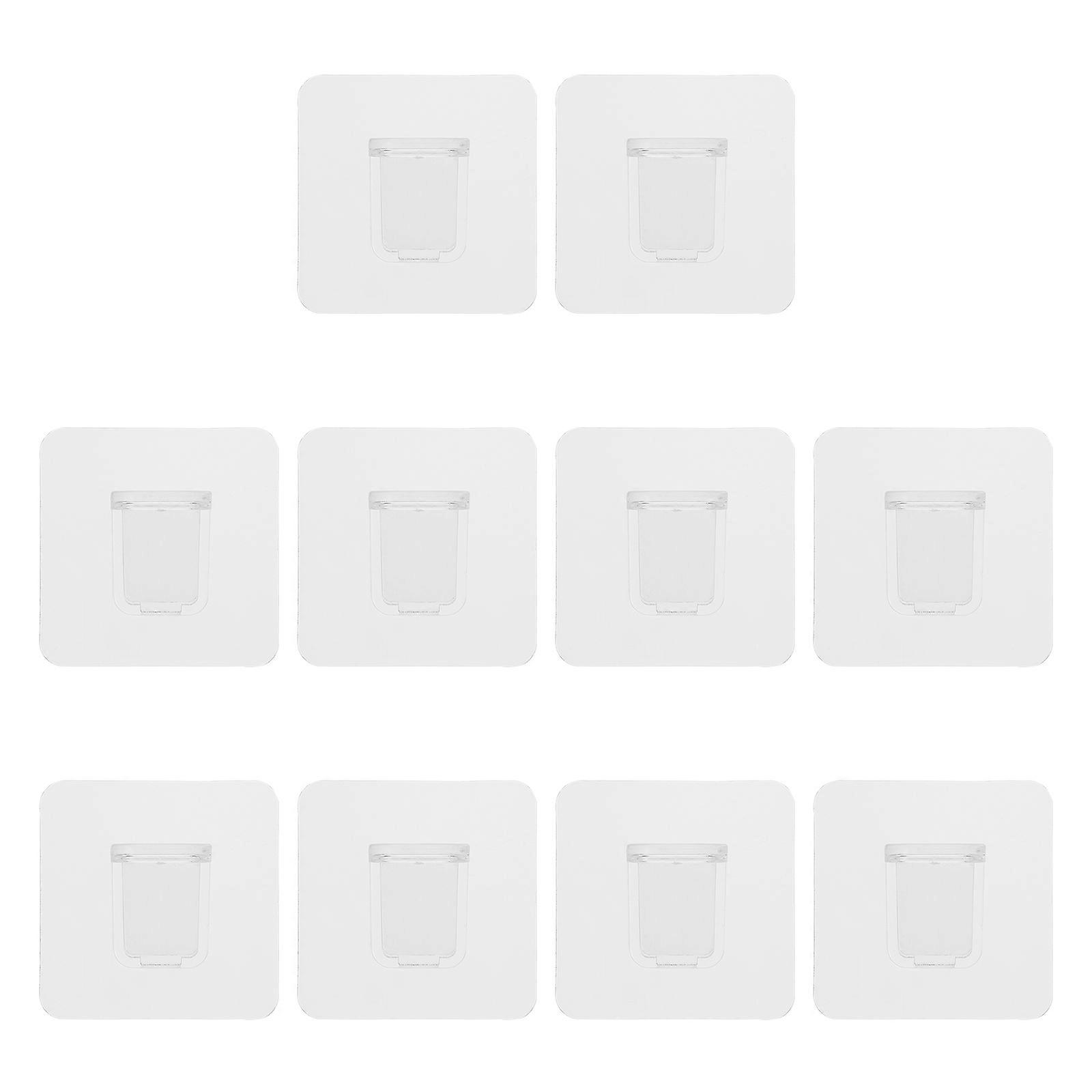 Adhesive Shelf Support Pegs Square Shape Transparent Color Furniture Assembly 10Pcs