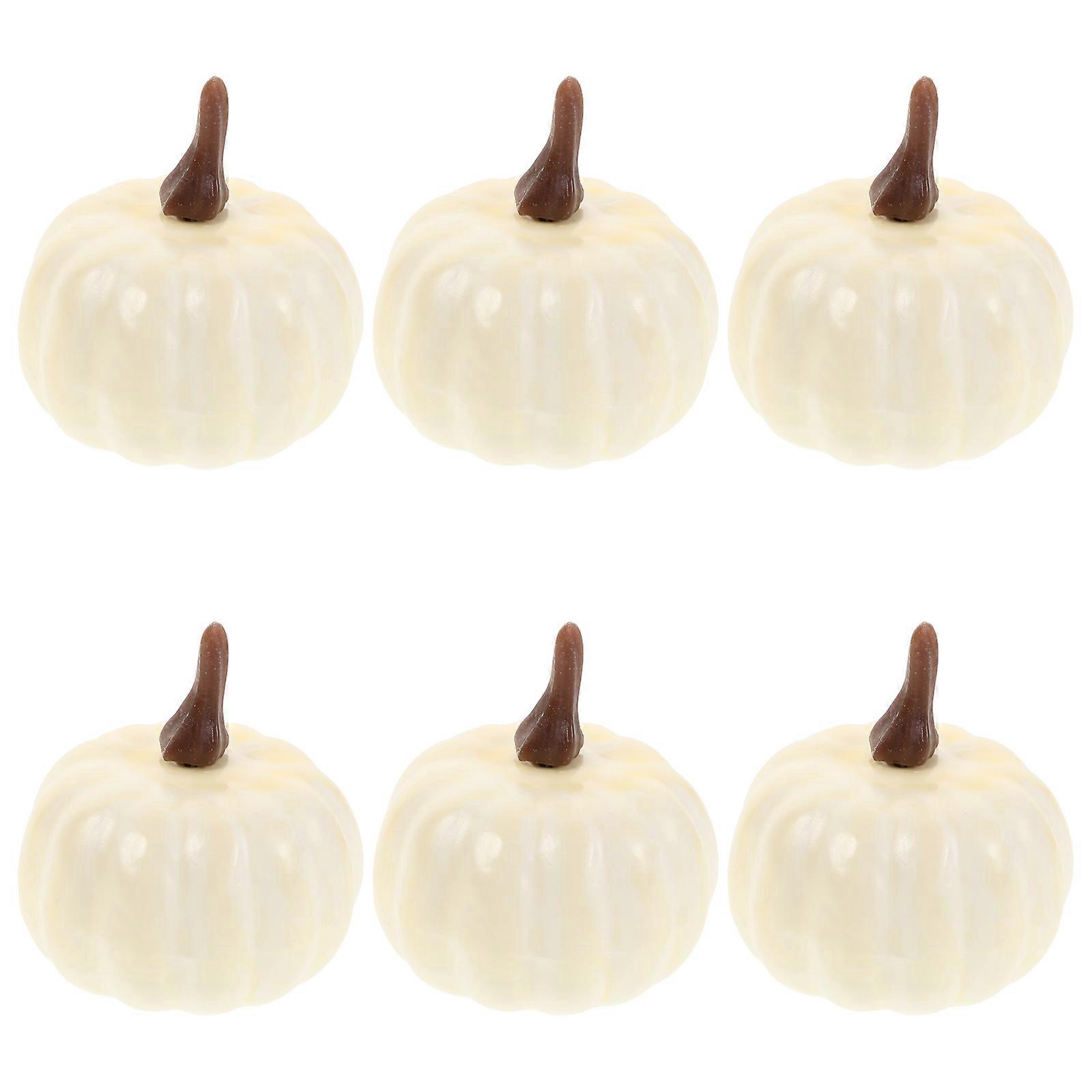 Simulation Pumpkin White Pumpkin Decor for Party Supplies 12Pcs Pack