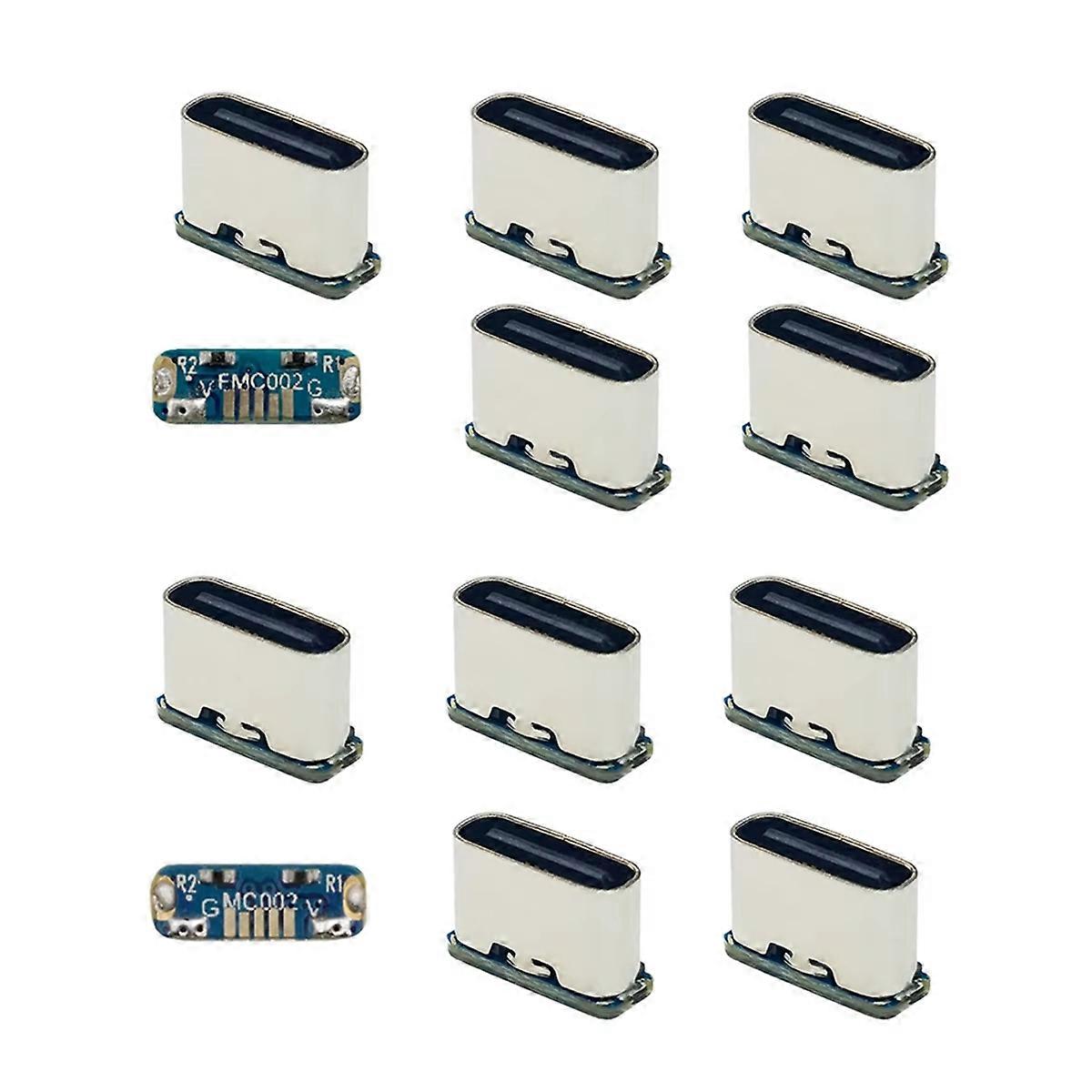 10Pcs USB Connector Type C Female Jack 5Pin SMD SMT Type-C Socket Charging Port for PCB Soldering D