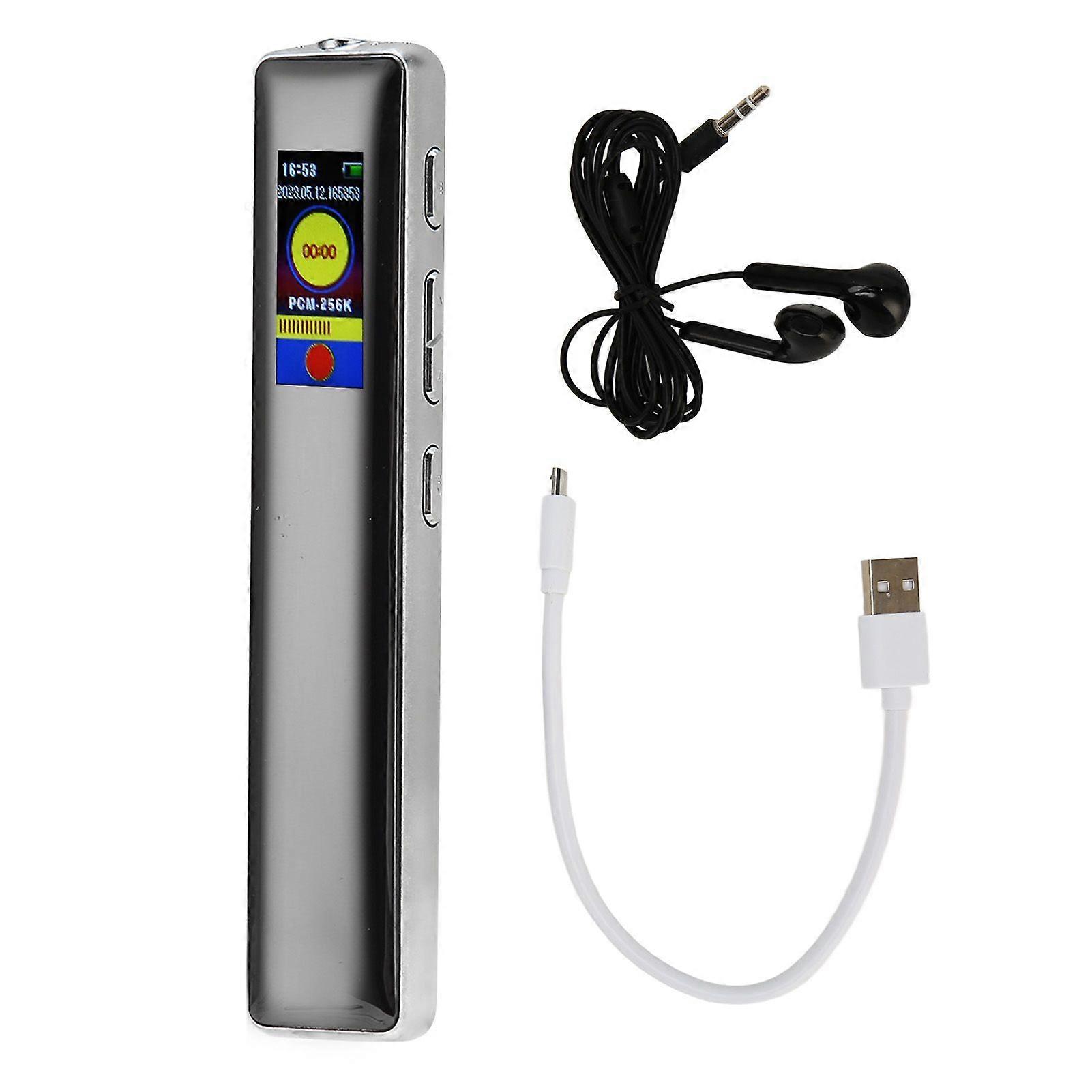 Small Recorder Voice Activated HD Noise Reduction Timing Portable Recording Device with MP3 Playback Electronic Book 32GB