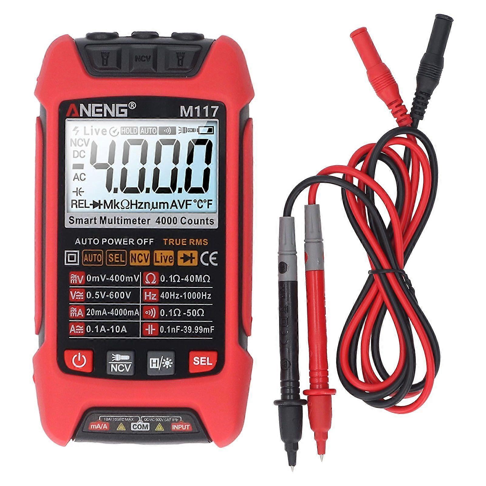 Digital Multimeter Voltage Tester Kit 4000 Counts Automatic High Accuracy Intelligent Maintenance Electrican Tool M117