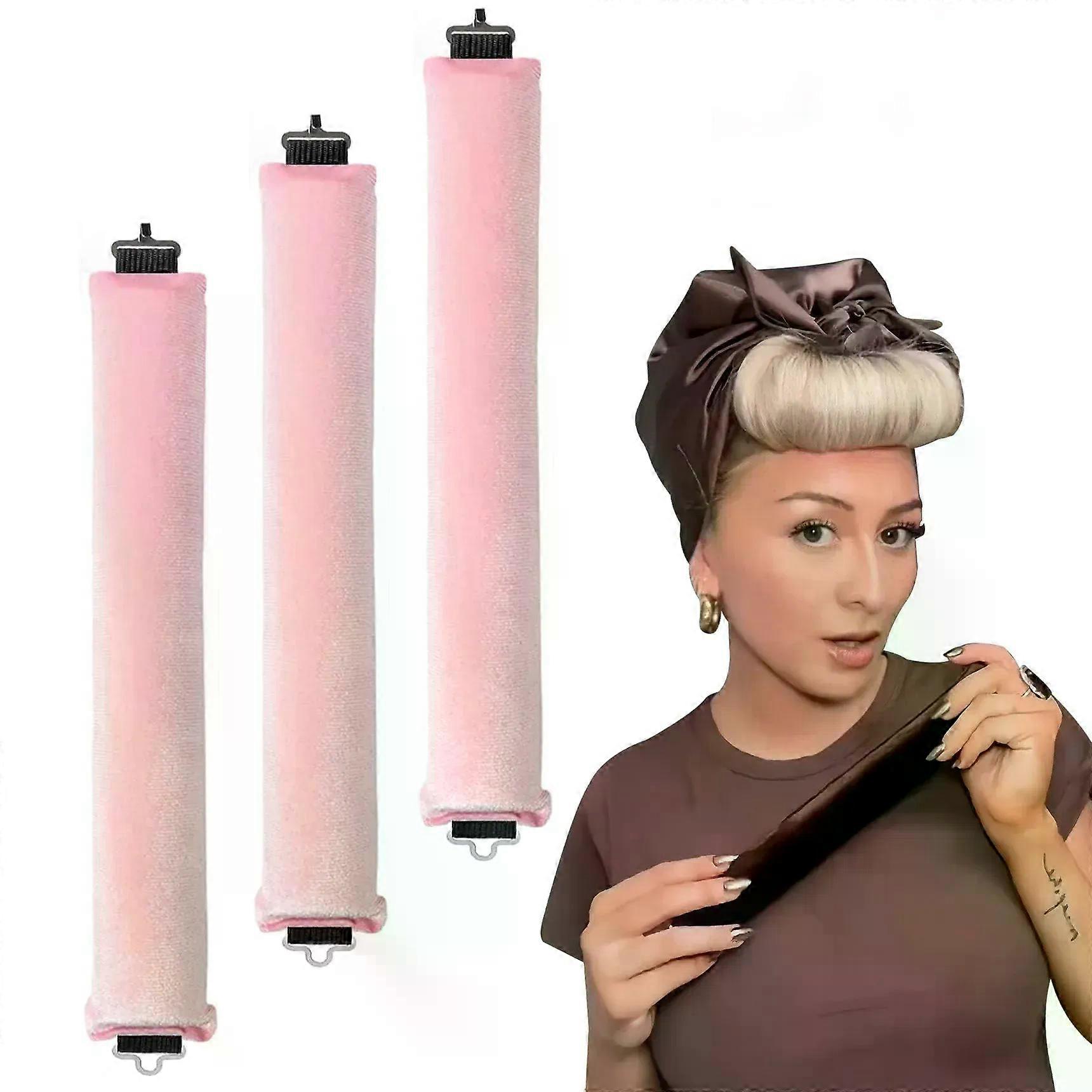 Heatless Hair Curlers Curling Rod Headband No Heat Hair Rollers Lazy Curls with Hook Sleeping Soft Flexi Rod Hair Styling Tools