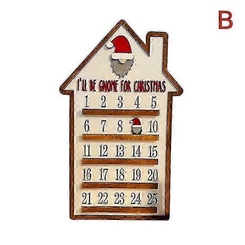 Wooden Halloween Advent Calendar with Ghost Ornaments for Indoor Christmas Countdown Decor