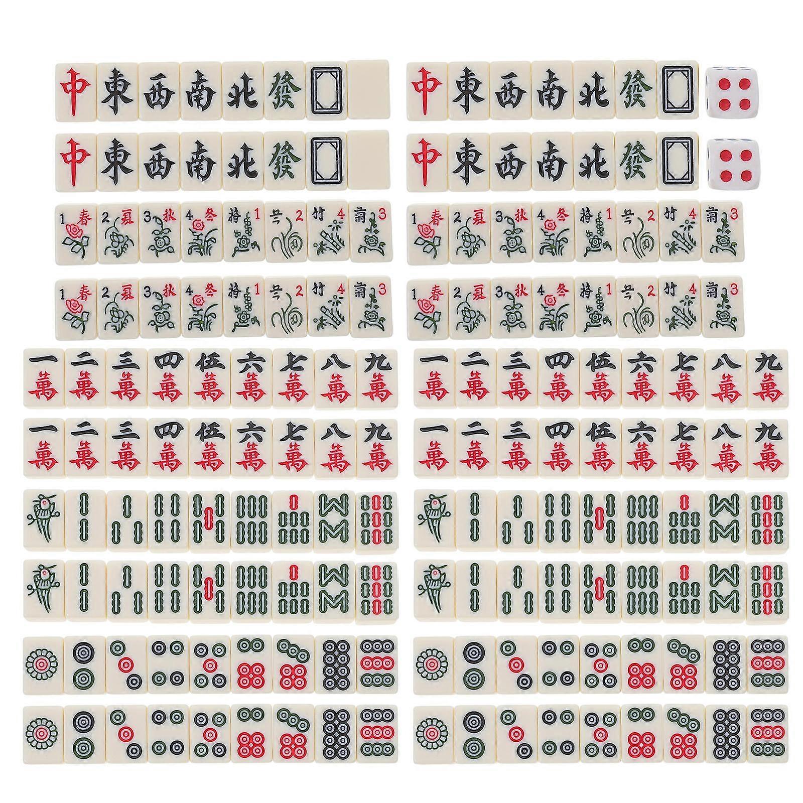 Travel Mahjong Game for Joy 1Set Portable Mini Chinese Mahjong Tiles