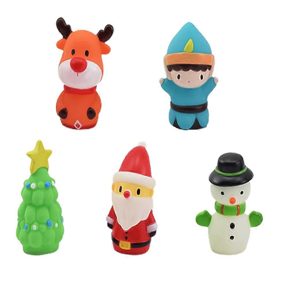 Kids Playing Finger Puppets Plaything 5Pcs Silicone Hand Puppet Toy Set