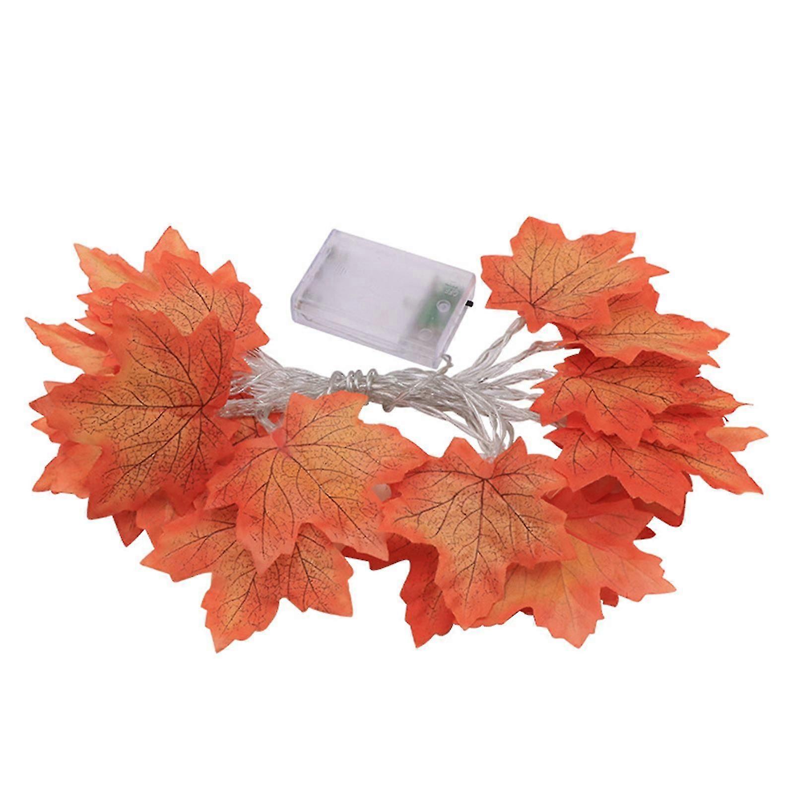 thanksgiving decor maple leaves string lights 20ft 50 led