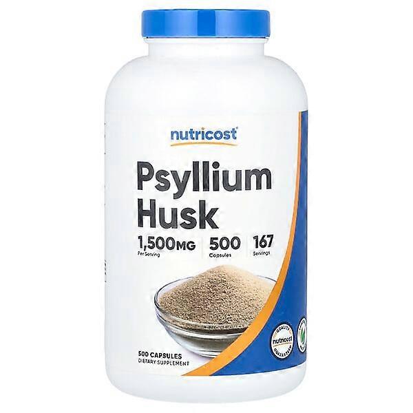 Nutricost, Psyllium Husk, 500 Capsules (500 mg per Capsule)
