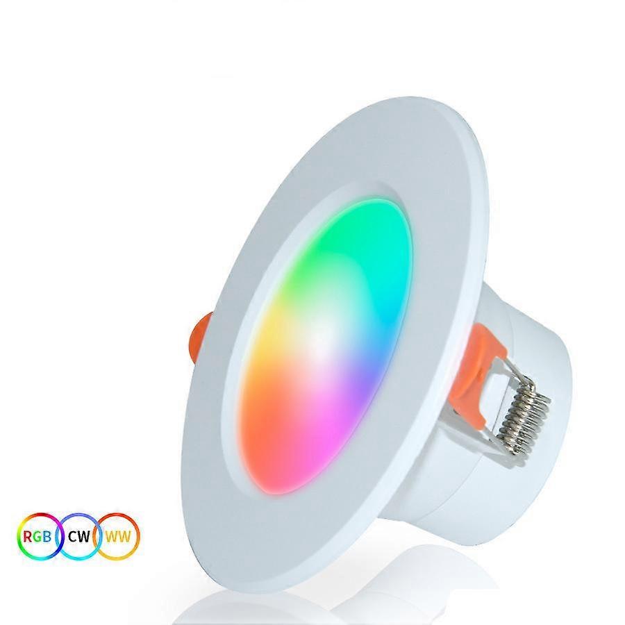 Compatible with Tuya Zigbee Recessed Ceiling Light RGB+CW+WW Dimmable LED Downlight