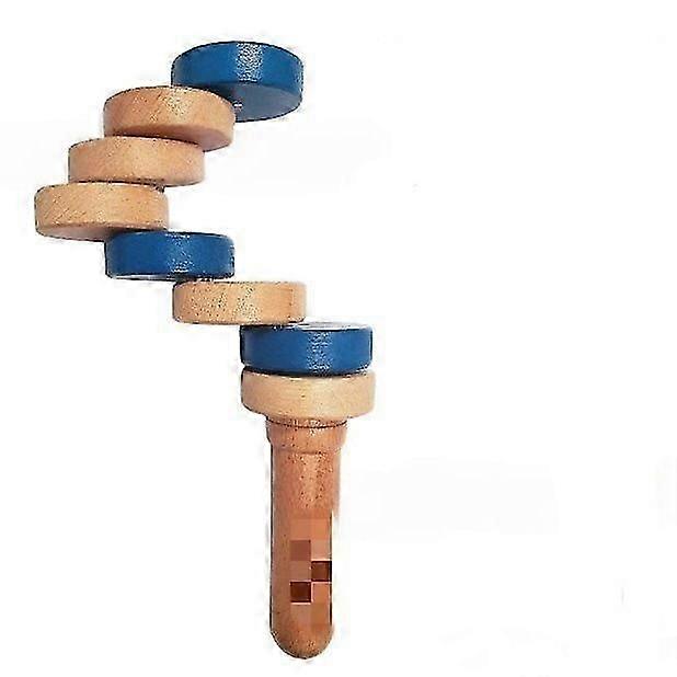 1 חתיכה ידנית מעץ איזון, מאמן יציבות איזון להתנדנד, מתנות חג המולד מושלמות לילדים ומבוגרים