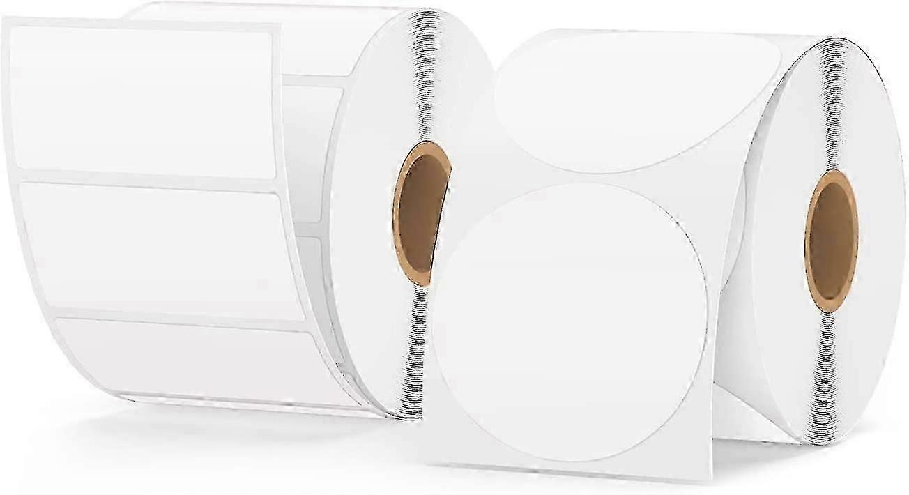 MUNBYN Pink Thermal Sticker Labels - Self-Adhesive Round DIY Labels for QR Code & Logo Design