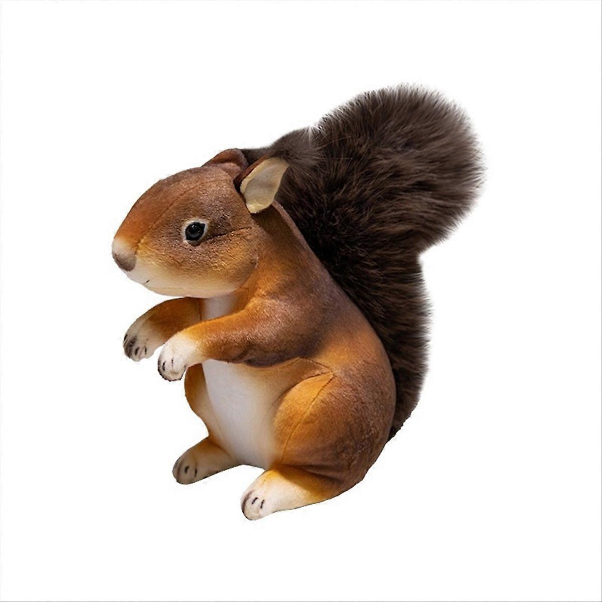 Simulation Cute Squirrel Plush Toy Soft Stuffed Cartoon Doll 21cm