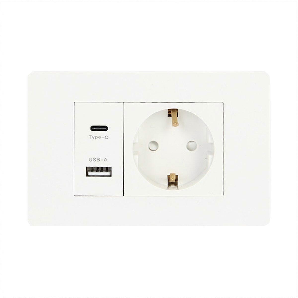 Standard Socket Wall Power Socket USB+TYPE-C+EURO Socket EU Plug