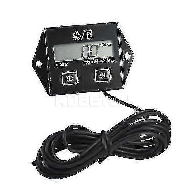 Digital Engine Tach Hour Meter Waterproof Tachometer Gauge Engine RPM LCD Display compatible with Moto Marine Chainsaw Pit Bike Boat