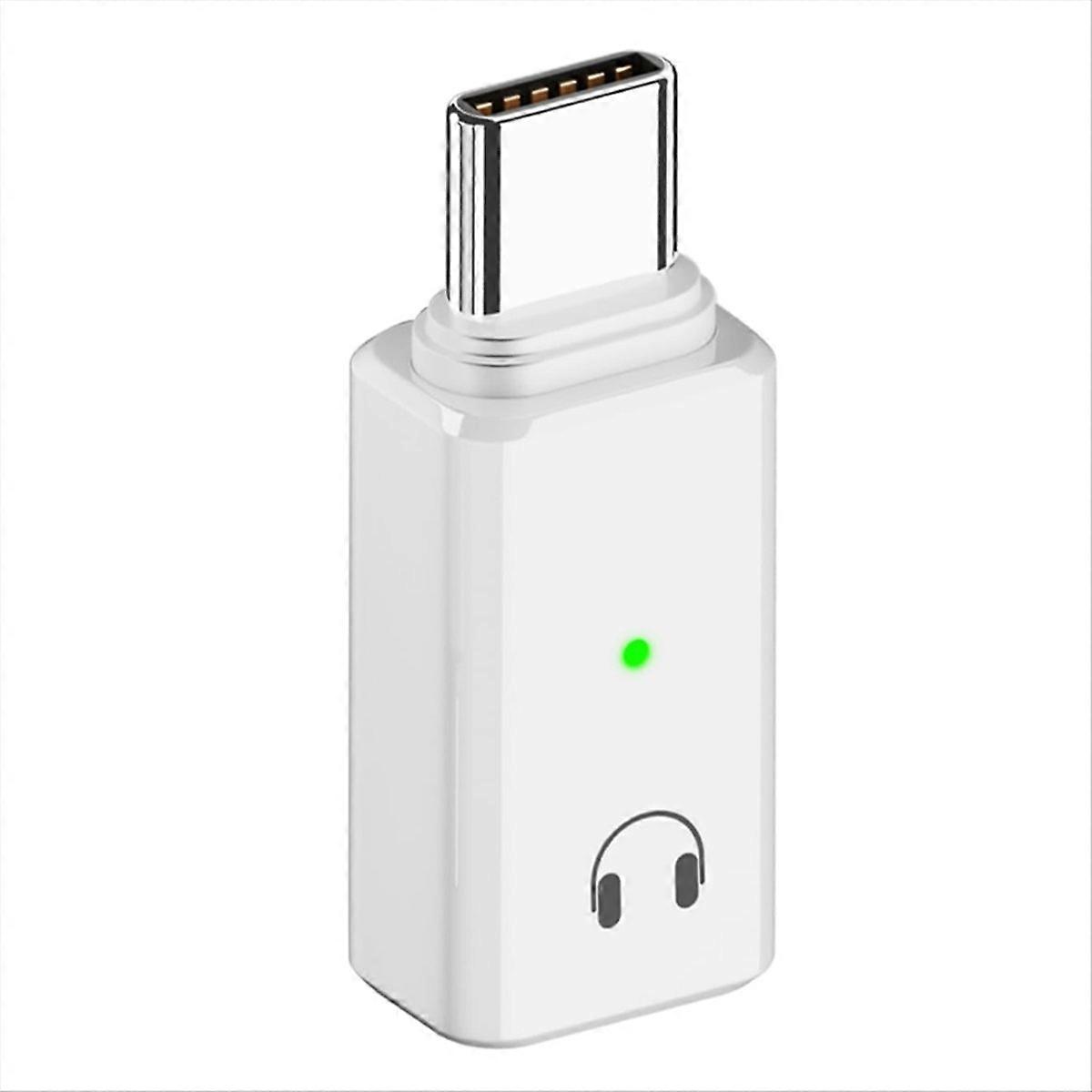 USB Type C to for Apple interface Headphone Converter for 15 White