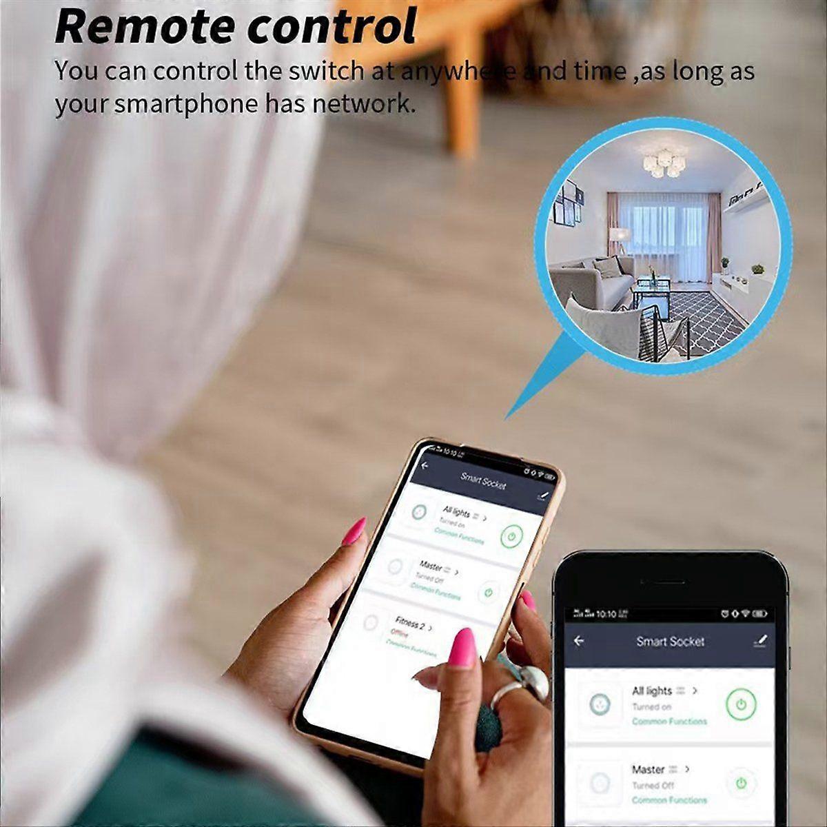 Tuya Smart WiFi Plug 20A EU Socket APP Remote Control Timing Monitor Power Consumption for Home EU