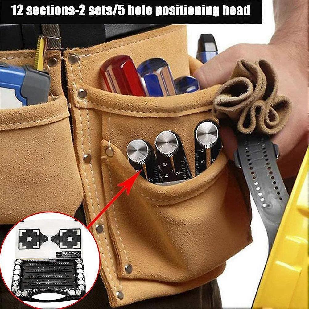 Multi Angle Measuring Ruler Aluminum Alloy 12 Fold Tile Opening Locator Angle Measurement Tool