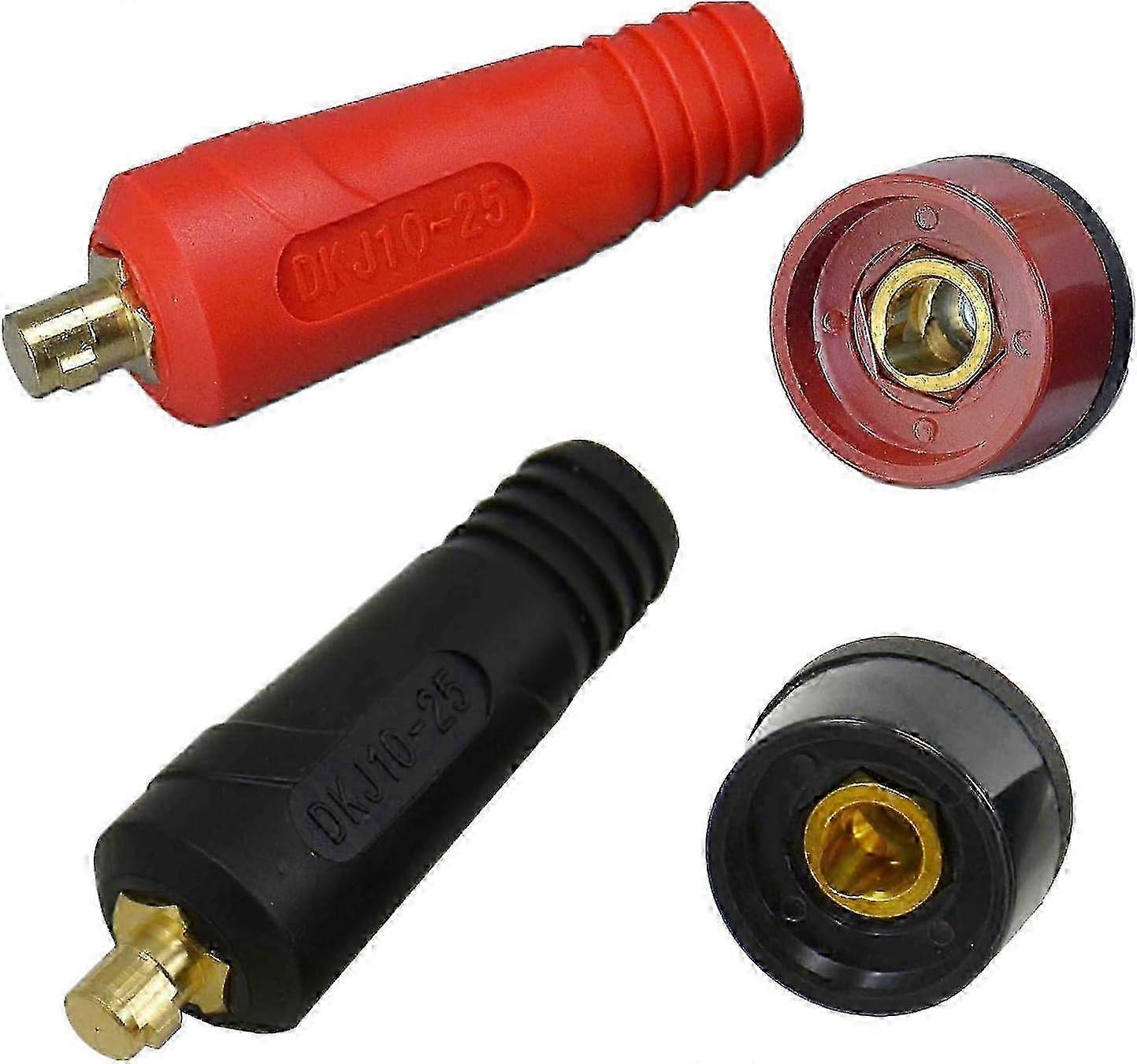 4pcs Solder Cable Panel Connector Socket Kit, 200Amp Quick Connect Socket (DKJ10-25 & DKZ10-25)