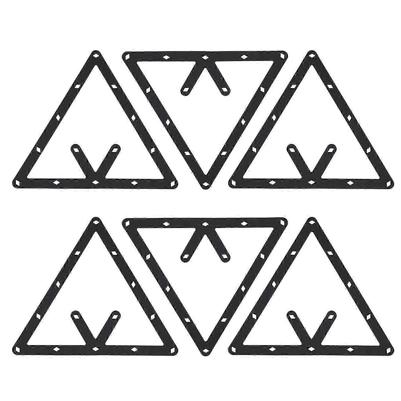 6Pcs/Set Billiard Rack Black Triangle Ball Holder Positioning Billiard Table Pool Cue Accessory