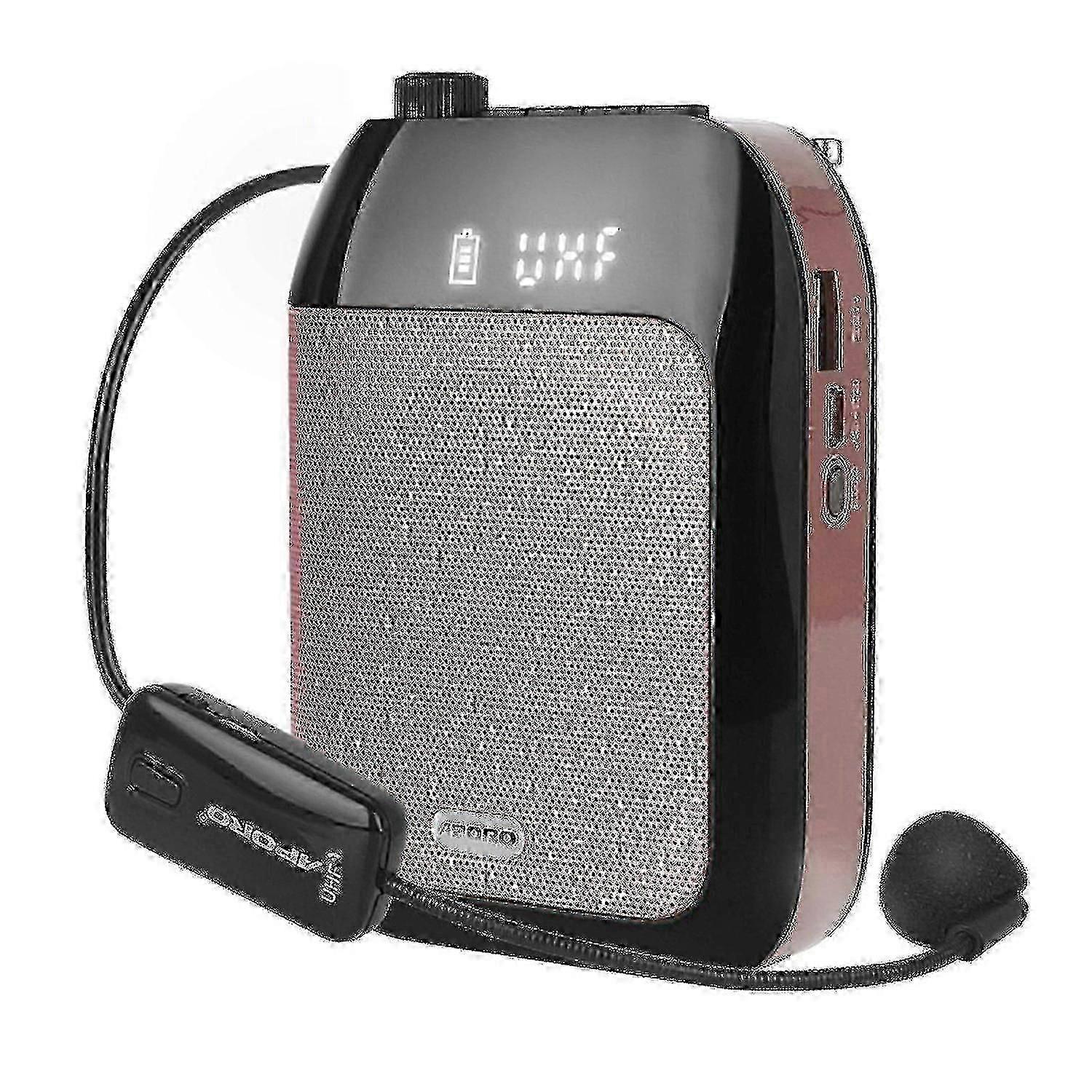 Portable Voice Speaker Amplifier With Wireless Microphone Headset Waistband For Teachers Support Rec