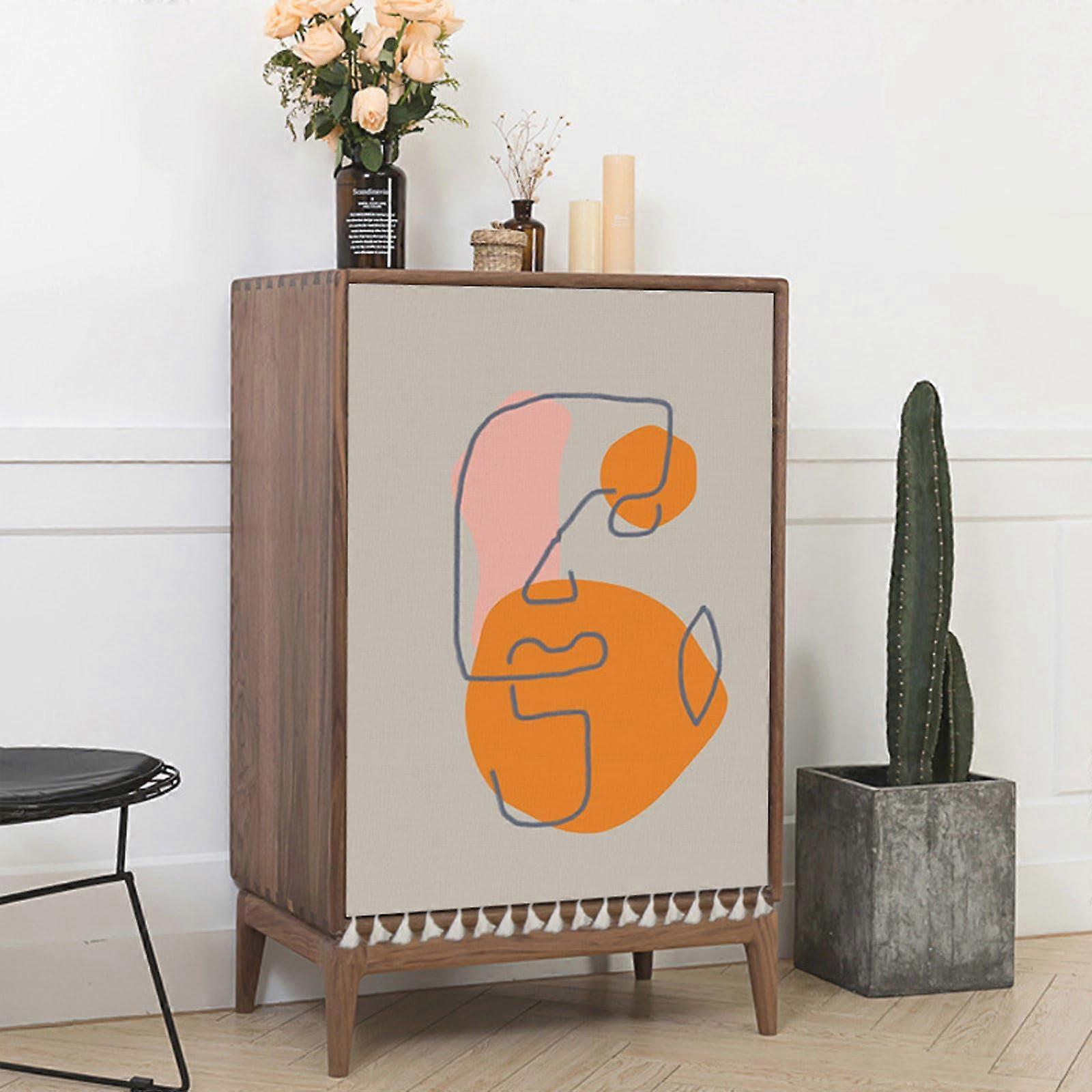 Privacy Closet Curtain, 60cm x 100cm, Waterproof Kitchen/Cafe Window Curtain With Hook And Loop, Door Hang UnderSink