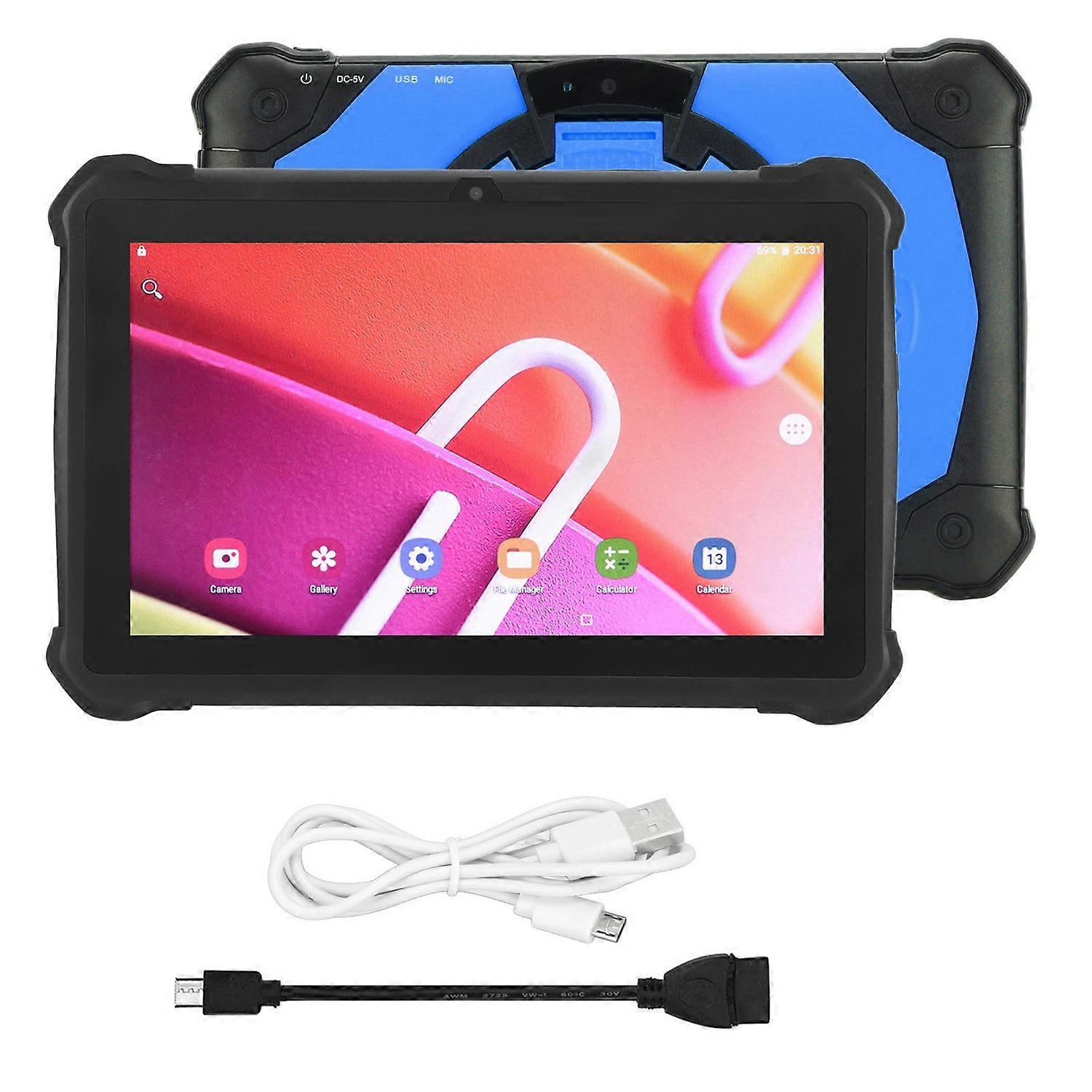 7in Kids Tablet for Android 10.0 WiFi 4GB 32GB 1960x1080 IPS 5MP Front 8MP Rear Tablet with Bracket