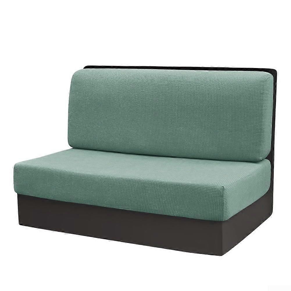 Stretch Sofa Covers For RV Camper Trailer Booth Seats, 2 Pack, Removable And Washable, Soft Polyester Spandex, Green