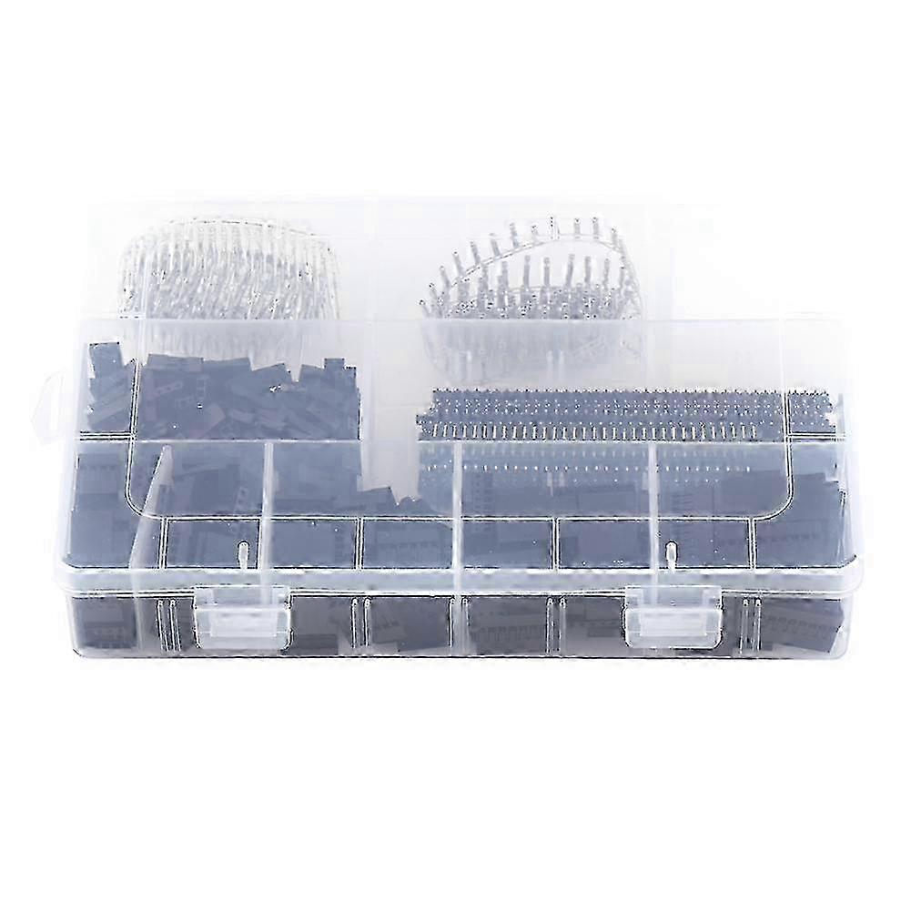 1450pcs 2.54mm Male Female Pin Connector and Housing Header Kit for Creating Jump Wires