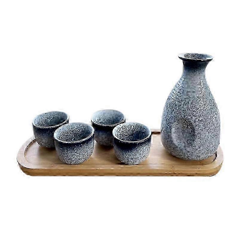 1 Set Exquisite Japanese Style Sake Cup Sake Pot Retro Sake Set Japanese Retro Simple Ceramic Sake