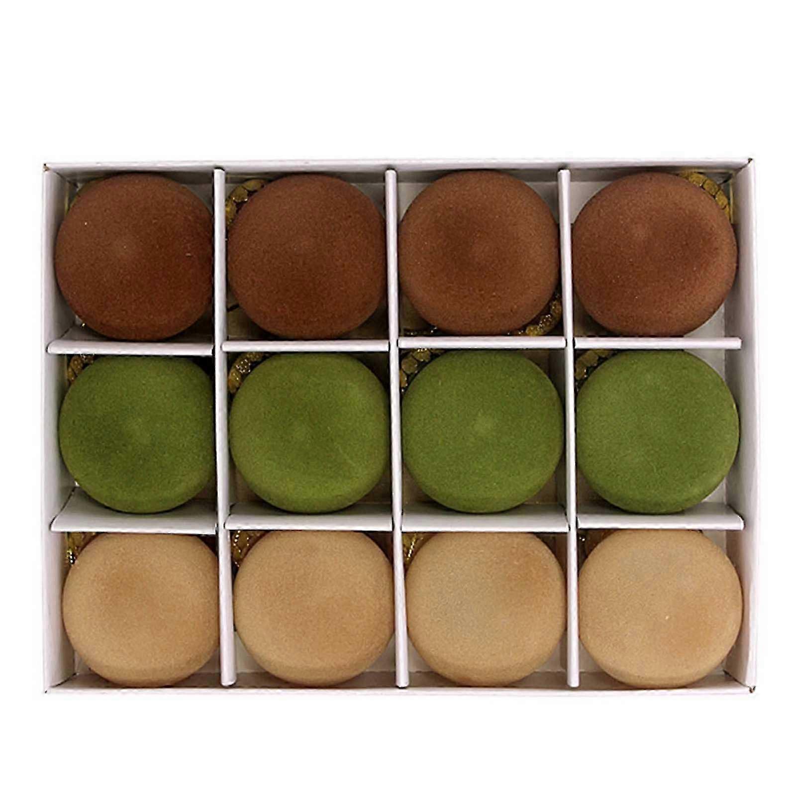 Hanging ornaments for Christmas tree, multi-color flocked plastic balls set