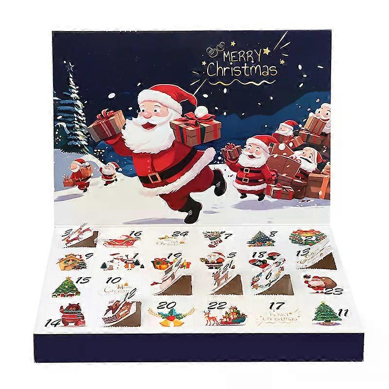 24Grids Christmas Countdown Advent Calendar Empty Boxes DIY Fillable Surprise Gift Box for Kids Christmas Festival New Year