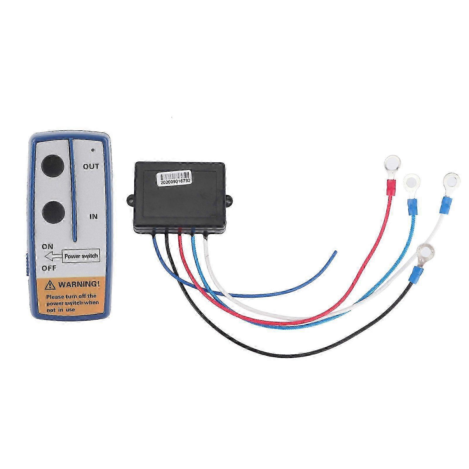 Wireless remote control system for 12V electric winch