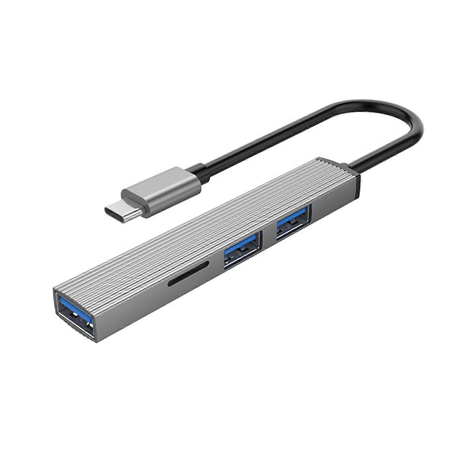 MultiPort USB C Adapter USB3.0 Hubs for Highly speed Data Transfer and Card Slot Card Reader for Data Transfer Multicolor